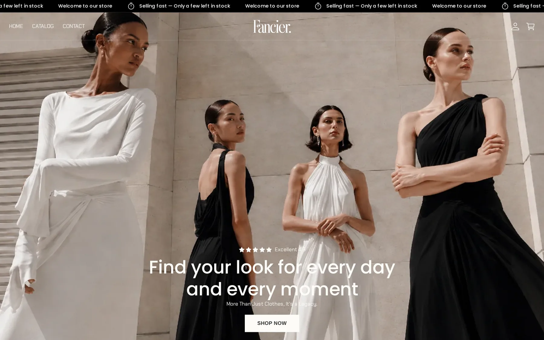 Fancier., a live store built with Poetic